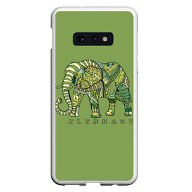 Чехол для Samsung S10E с принтом Elephant в Кировске, Силикон | Область печати: задняя сторона чехла, без боковых панелей | african | animal | backgr | big | drawing | elephant | ethnic | flowers | graphics | heavy | ornament | pattern | trunk | tusks | wild | африканский | бивни | большой | графика | дикий | животное | зелёный | орнамент | рисунок | слон | тяжёлый | узор | фо