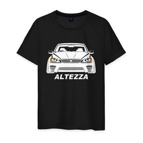 Мужская футболка хлопок с принтом Toyota Altezza в Кировске, 100% хлопок | прямой крой, круглый вырез горловины, длина до линии бедер, слегка спущенное плечо. | Тематика изображения на принте: altezza | toyota | toyota altezza