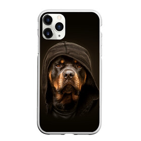 Чехол для iPhone 11 Pro матовый с принтом Ротвейлер в капюшоне  в Кировске, Силикон |  | Тематика изображения на принте: rottweiler | капюшон | молоссы | пастух | пёс | собака | щенок