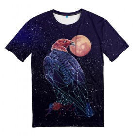 Мужская футболка 3D с принтом Птичка в Кировске, 100% полиэфир | прямой крой, круглый вырез горловины, длина до линии бедер | big | арт | крупные арты | крупные принты | сумасшедшие арты