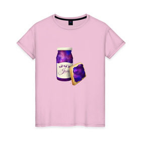 Женская футболка хлопок с принтом Space Jam в Кировске, 100% хлопок | прямой крой, круглый вырез горловины, длина до линии бедер, слегка спущенное плечо | 