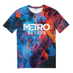 Мужская футболка 3D с принтом Metro Fire в Кировске, 100% полиэфир | прямой крой, круглый вырез горловины, длина до линии бедер | exodus | metro | stalker | артем | исход | метро | сталкер | эксодус