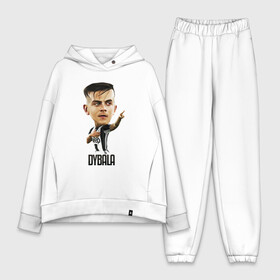 Женский костюм хлопок Oversize с принтом Dybala в Кировске,  |  | champion | cr7 | cristiano | game | goal | italy | juventus | madrid | real | ronaldo | spain | team | буффон | гол | дибала | золотой мяч | игрок | испания | италия | криштиану | мадрид | португалия | реал | роналду | спорт | тренер | футбол | 