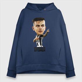 Женское худи Oversize хлопок с принтом Dybala в Кировске, френч-терри — 70% хлопок, 30% полиэстер. Мягкий теплый начес внутри —100% хлопок | боковые карманы, эластичные манжеты и нижняя кромка, капюшон на магнитной кнопке | champion | cr7 | cristiano | game | goal | italy | juventus | madrid | real | ronaldo | spain | team | буффон | гол | дибала | золотой мяч | игрок | испания | италия | криштиану | мадрид | португалия | реал | роналду | спорт | тренер | футбол | 