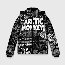 Зимняя куртка для мальчиков 3D с принтом Arctic Monkeys в Кировске, ткань верха — 100% полиэстер; подклад — 100% полиэстер, утеплитель — 100% полиэстер | длина ниже бедра, удлиненная спинка, воротник стойка и отстегивающийся капюшон. Есть боковые карманы с листочкой на кнопках, утяжки по низу изделия и внутренний карман на молнии. 

Предусмотрены светоотражающий принт на спинке, радужный светоотражающий элемент на пуллере молнии и на резинке для утяжки | arctic monkeys | алекс тёрнер | арктик манкиз | группы | джейми кук | инди | музыка | мэтт хелдерс | ник омэлли | постпанк | рок