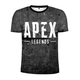 Мужская футболка 3D спортивная с принтом APEX Legends в Кировске, 100% полиэстер с улучшенными характеристиками | приталенный силуэт, круглая горловина, широкие плечи, сужается к линии бедра | 2 | 2019 | 3 | apex | game | legends | titanfall | игра | титанфолл
