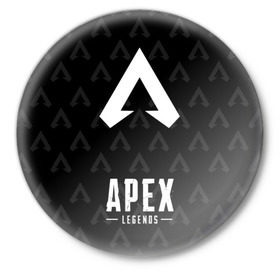 Значок с принтом APEX LEGENDS в Кировске,  металл | круглая форма, металлическая застежка в виде булавки | apex | apex legends | battle | battle royal | titanfall | апекс | апекс легендс | батл рояль | битва | война | королевская битва