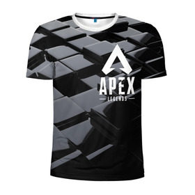 Мужская футболка 3D спортивная с принтом Apex Legends в Кировске, 100% полиэстер с улучшенными характеристиками | приталенный силуэт, круглая горловина, широкие плечи, сужается к линии бедра | 