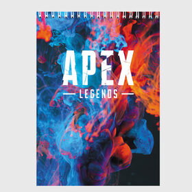 Скетчбук с принтом Apex Legends в Кировске, 100% бумага
 | 48 листов, плотность листов — 100 г/м2, плотность картонной обложки — 250 г/м2. Листы скреплены сверху удобной пружинной спиралью | apex | battle royale | legends | titanfall | апекс | легенды