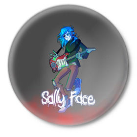 Значок с принтом Sally Face (8) в Кировске,  металл | круглая форма, металлическая застежка в виде булавки | face | fisher | larry johnson | mask | sally | sally face | sally fisher | демоны | духи | маска | призраки | салли | салли фейс | салли фишер | фейс