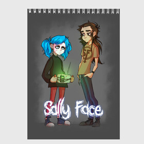 Скетчбук с принтом Sally Face (10) в Кировске, 100% бумага
 | 48 листов, плотность листов — 100 г/м2, плотность картонной обложки — 250 г/м2. Листы скреплены сверху удобной пружинной спиралью | face | fisher | larry johnson | mask | sally | sally face | sally fisher | демоны | духи | маска | призраки | салли | салли фейс | салли фишер | фейс