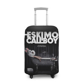 Чехол для чемодана 3D с принтом Eskimo Callboy в Кировске, 86% полиэфир, 14% спандекс | двустороннее нанесение принта, прорези для ручек и колес | bury me in vegas | crystals | danskimo | eskimo callboy | sushi | the scene | we are the mess | группы | метал | музыка | рок | эскимо колбой