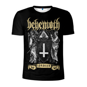 Мужская футболка 3D спортивная с принтом Behemoth в Кировске, 100% полиэстер с улучшенными характеристиками | приталенный силуэт, круглая горловина, широкие плечи, сужается к линии бедра | behemoth | black metal | death metal | inferno | nergal | orion | seth | блэк метал | группы | дэт метал | метал | музыка | рок
