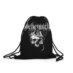 Рюкзак-мешок 3D с принтом Behemoth в Кировске, 100% полиэстер | плотность ткани — 200 г/м2, размер — 35 х 45 см; лямки — толстые шнурки, застежка на шнуровке, без карманов и подкладки | Тематика изображения на принте: behemoth | black metal | death metal | inferno | nergal | orion | seth | блэк метал | группы | дэт метал | метал | музыка | рок