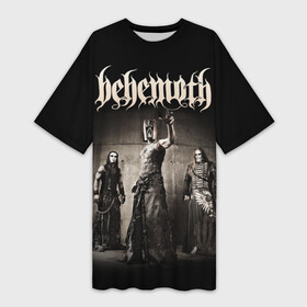 Платье-футболка 3D с принтом Behemoth в Кировске,  |  | behemoth | black metal | death metal | inferno | nergal | orion | seth | блэк метал | группы | дэт метал | метал | музыка | рок