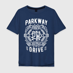 Мужская футболка хлопок Oversize с принтом Parkway Drive в Кировске, 100% хлопок | свободный крой, круглый ворот, “спинка” длиннее передней части | 