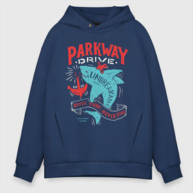 Мужское худи Oversize хлопок с принтом Parkway Drive в Кировске, френч-терри — 70% хлопок, 30% полиэстер. Мягкий теплый начес внутри —100% хлопок | боковые карманы, эластичные манжеты и нижняя кромка, капюшон на магнитной кнопке | atlas | ire | parkway drive | pd | группы | метал | музыка | рок | хеви метал