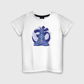 Детская футболка хлопок с принтом Чакра в Кировске, 100% хлопок | круглый вырез горловины, полуприлегающий силуэт, длина до линии бедер | индия | индуизм | йога | прана | тантра | чакра | чакры