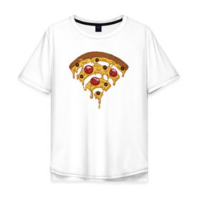 Мужская футболка хлопок Oversize с принтом Пицца Wi-Fi в Кировске, 100% хлопок | свободный крой, круглый ворот, “спинка” длиннее передней части | pizza | wi fi | wifi | абстракция | вай фай | интернет | пицца