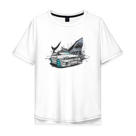 Мужская футболка хлопок Oversize с принтом Toyota Chaser 100 в Кировске, 100% хлопок | свободный крой, круглый ворот, “спинка” длиннее передней части | chaser 100 | toyota | toyota chaser | toyota chaser 100