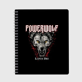 Тетрадь с принтом Powerwolf в Кировске, 100% бумага | 48 листов, плотность листов — 60 г/м2, плотность картонной обложки — 250 г/м2. Листы скреплены сбоку удобной пружинной спиралью. Уголки страниц и обложки скругленные. Цвет линий — светло-серый
 | heavy metal | metal | powerwolf | группы | метал | музыка | пауэр метал | рок | хеви метал