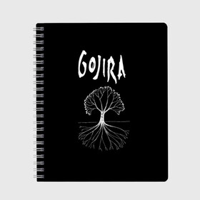 Тетрадь с принтом Gojira в Кировске, 100% бумага | 48 листов, плотность листов — 60 г/м2, плотность картонной обложки — 250 г/м2. Листы скреплены сбоку удобной пружинной спиралью. Уголки страниц и обложки скругленные. Цвет линий — светло-серый
 | death metal | from mars to sirius | gojira | magmа | terra incognita | the link | the way of all flesh | годжира | грув метал | группы | дэт метал | метал | музыка | рок