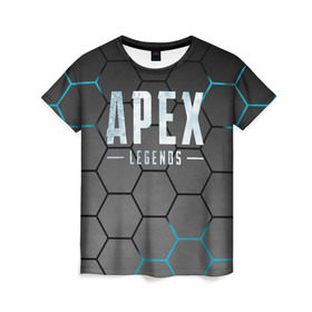 Женская футболка 3D с принтом Apex Legends в Кировске, 100% полиэфир ( синтетическое хлопкоподобное полотно) | прямой крой, круглый вырез горловины, длина до линии бедер | apex | battle royale | legends | titanfall | апекс | легенды | тайтанфол | титанфол