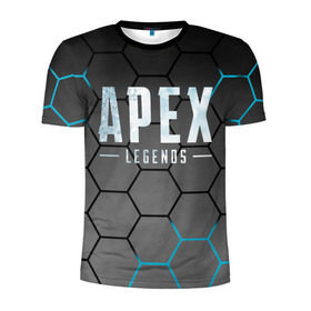Мужская футболка 3D спортивная с принтом Apex Legends в Кировске, 100% полиэстер с улучшенными характеристиками | приталенный силуэт, круглая горловина, широкие плечи, сужается к линии бедра | apex | battle royale | legends | titanfall | апекс | легенды | тайтанфол | титанфол