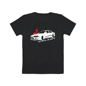 Детская футболка хлопок с принтом Mitsubishi Galant в Кировске, 100% хлопок | круглый вырез горловины, полуприлегающий силуэт, длина до линии бедер | galant | mitsubishi | mitsubishi galant