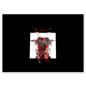 Поздравительная открытка с принтом Slipknot All Out Life в Кировске, 100% бумага | плотность бумаги 280 г/м2, матовая, на обратной стороне линовка и место для марки
 | Тематика изображения на принте: metal | music | rock | skull | slipknot