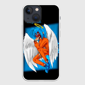 Чехол для iPhone 13 mini с принтом Sally Face Angel в Кировске,  |  | cтикер | game | larry | logo | mask | new | sally face | sf | ангел | без маски | гизмо | девид | девочка | игра | казнь | компьютер | лари | ларри | логотип | мальчик | маска | молнии | мрачная | на лице | надпись | пых