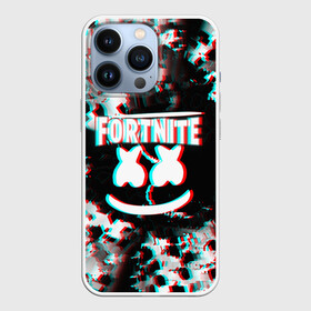 Чехол для iPhone 13 Pro с принтом FORTNITE  MARSHMELLO. в Кировске,  |  | Тематика изображения на принте: black white | fortnite | fortnite 2 | fortnite x | marshmello | ninja | ninja hyper streamer | ninja streamer | streamer | tyler blevins | дизайн | игра | маршмелло | ниндзя | разрушение | стиль | улыбка | фортнайт | фортнайт 2 