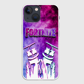 Чехол для iPhone 13 mini с принтом FORTNITE  MARSHMELLO (COLOR). в Кировске,  |  | Тематика изображения на принте: color | fortnite | fortnite 2 | fortnite x | geometry | marshmello | ninja | streamer | texture | абстракция | геометрия | дизайн | дым | игра | красочный дым | маршмелло | ниндзя | радуга | силуэт | стиль | текстура | улыбка | 