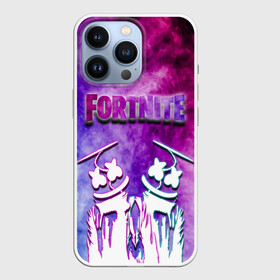 Чехол для iPhone 13 Pro с принтом FORTNITE  MARSHMELLO (COLOR). в Кировске,  |  | color | fortnite | fortnite 2 | fortnite x | geometry | marshmello | ninja | streamer | texture | абстракция | геометрия | дизайн | дым | игра | красочный дым | маршмелло | ниндзя | радуга | силуэт | стиль | текстура | улыбка | 