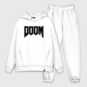 Мужской костюм хлопок OVERSIZE с принтом DOOM в Кировске,  |  | devil | doom | hell | mark of the doom slayer | slayer | ад | гарнил | дум | знаки | иероглифы | компьютерные игры 2019 | преисподняя | символ | солдат