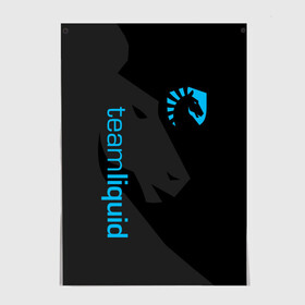 Постер с принтом TEAM LIQUID | ТИМ ЛИКВИД в Кировске, 100% бумага
 | бумага, плотность 150 мг. Матовая, но за счет высокого коэффициента гладкости имеет небольшой блеск и дает на свету блики, но в отличии от глянцевой бумаги не покрыта лаком | 2019 | blue | cybersport | esport | liquid | logo | pro league | team | team liquid | киберспорт | логотип | тим ликвид | фирменные цвета