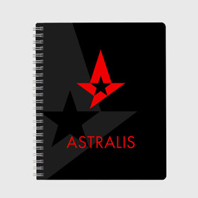 Тетрадь с принтом ASTRALIS АСТРАЛИС в Кировске, 100% бумага | 48 листов, плотность листов — 60 г/м2, плотность картонной обложки — 250 г/м2. Листы скреплены сбоку удобной пружинной спиралью. Уголки страниц и обложки скругленные. Цвет линий — светло-серый
 | action | astralis | awp | counter strike | cs go | cs go global offensive | cybersport | faze clan | game | gamer | hyper beast | shooter | skin | team liquid | киберспорт | оружие | скины