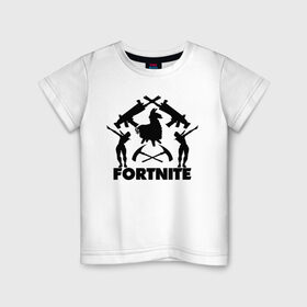 Детская футболка хлопок с принтом Fortnite в Кировске, 100% хлопок | круглый вырез горловины, полуприлегающий силуэт, длина до линии бедер | floss | fortnite | game | gamer | llama | logo | игры | лама | логотип | флосс | фортнайт
