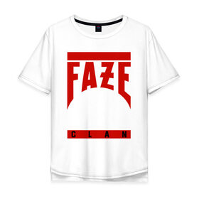 Мужская футболка хлопок Oversize с принтом FAZE CLAN в Кировске, 100% хлопок | свободный крой, круглый ворот, “спинка” длиннее передней части | 