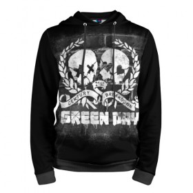 Мужская толстовка 3D с принтом Green Day в Кировске, 100% полиэстер | двухслойный капюшон со шнурком для регулировки, мягкие манжеты на рукавах и по низу толстовки, спереди карман-кенгуру с мягким внутренним слоем. | green day | greenday | punk | rock | грин дэй | группы | музыка | панк | рок