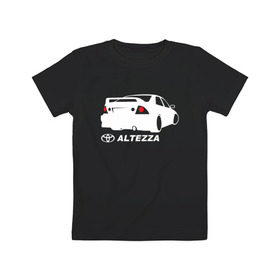 Детская футболка хлопок с принтом Toyota Altezza (2) в Кировске, 100% хлопок | круглый вырез горловины, полуприлегающий силуэт, длина до линии бедер | Тематика изображения на принте: altezza | toyota | toyota altezza