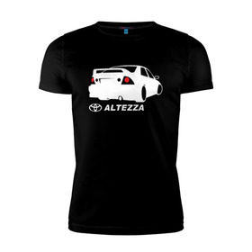 Мужская футболка премиум с принтом Toyota Altezza (2) в Кировске, 92% хлопок, 8% лайкра | приталенный силуэт, круглый вырез ворота, длина до линии бедра, короткий рукав | altezza | toyota | toyota altezza