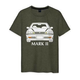 Мужская футболка хлопок с принтом Toyota Mark2 80 в Кировске, 100% хлопок | прямой крой, круглый вырез горловины, длина до линии бедер, слегка спущенное плечо. | mark2 80 | toyota | toyota mark2 | toyota mark2 80