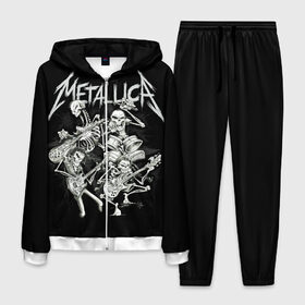 Мужской костюм 3D с принтом Metallica в Кировске, 100% полиэстер | Манжеты и пояс оформлены тканевой резинкой, двухслойный капюшон со шнурком для регулировки, карманы спереди | heavy metal | metal | metallica | группы | метал | металлика | музыка | рок | трэш метал | хєви метал
