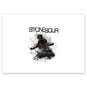 Поздравительная открытка с принтом Stone Sour в Кировске, 100% бумага | плотность бумаги 280 г/м2, матовая, на обратной стороне линовка и место для марки
 | metal | rock | slipknot | stone sour | альтернатива | группы | кори тейлор | метал | музыка | ню метал | рок
