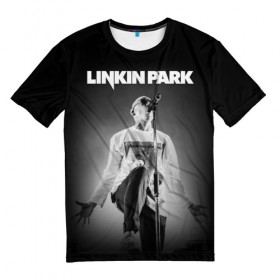 Мужская футболка 3D с принтом Linkin Park в Кировске, 100% полиэфир | прямой крой, круглый вырез горловины, длина до линии бедер | chester bennington | linkin park | группы | линкин парк | метал | музыка | рок | честер беннингтон