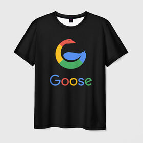 Мужская футболка 3D с принтом GOOSE в Кировске, 100% полиэфир | прямой крой, круглый вырез горловины, длина до линии бедер | android | google | gussi | андройд | гуси