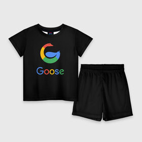 Детский костюм с шортами 3D с принтом GOOSE в Кировске,  |  | android | google | gussi | андройд | гуси