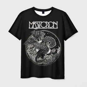 Мужская футболка 3D с принтом Mastodon в Кировске, 100% полиэфир | прямой крой, круглый вырез горловины, длина до линии бедер | leviathan | mastodon | metal | sludge metal | stoner | грув метал | группы | мастодон | метал | музыка | рок