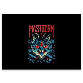 Поздравительная открытка с принтом Mastodon в Кировске, 100% бумага | плотность бумаги 280 г/м2, матовая, на обратной стороне линовка и место для марки
 | leviathan | mastodon | metal | sludge metal | stoner | грув метал | группы | мастодон | метал | музыка | рок